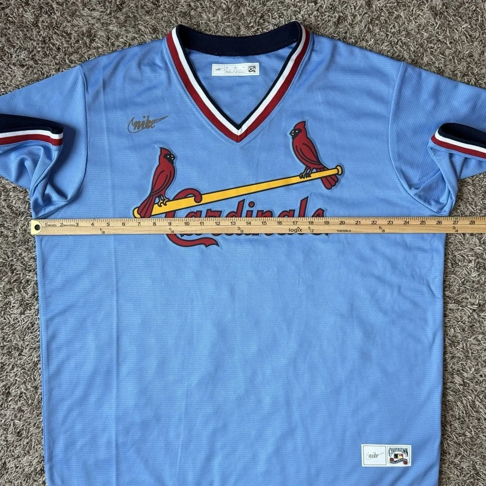 Nike St. Louis Cardinals Light Blue Cooperstown Baseball Jersey Men's XL NEW